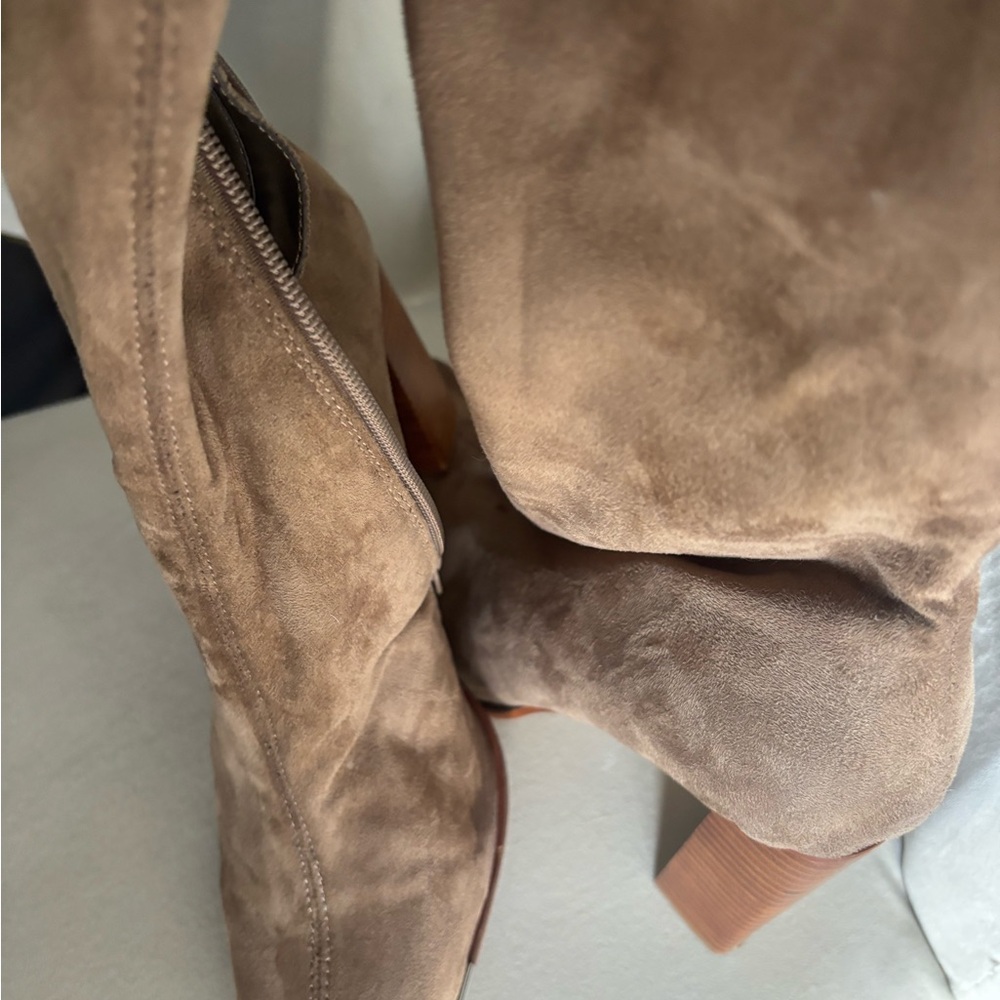 Steve Madden suede brown knee 4 in Heeled Boots - Picture 3 of 3